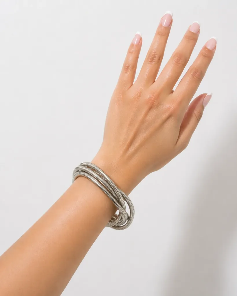 Tiva Sleek Coil Choker with Bracelet