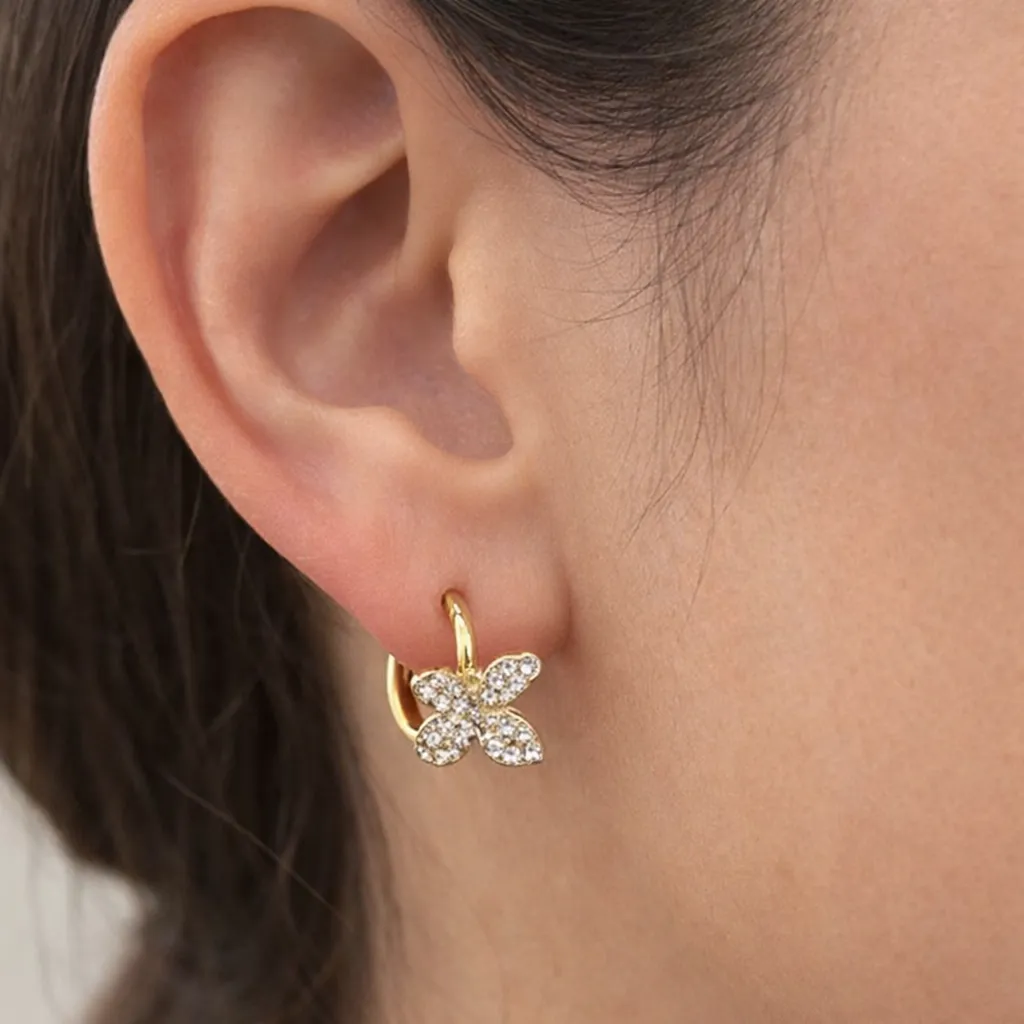 [Aurelia Crystal Butterfly Earrings] Aurelia Crystal Butterfly Earrings