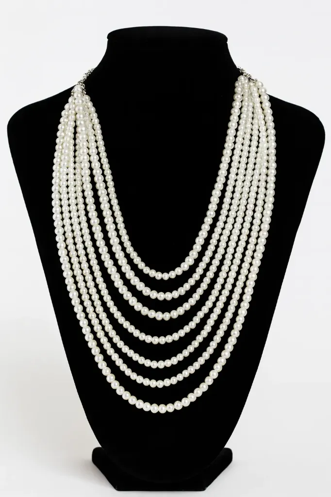 Layered Pearl Statement Necklace