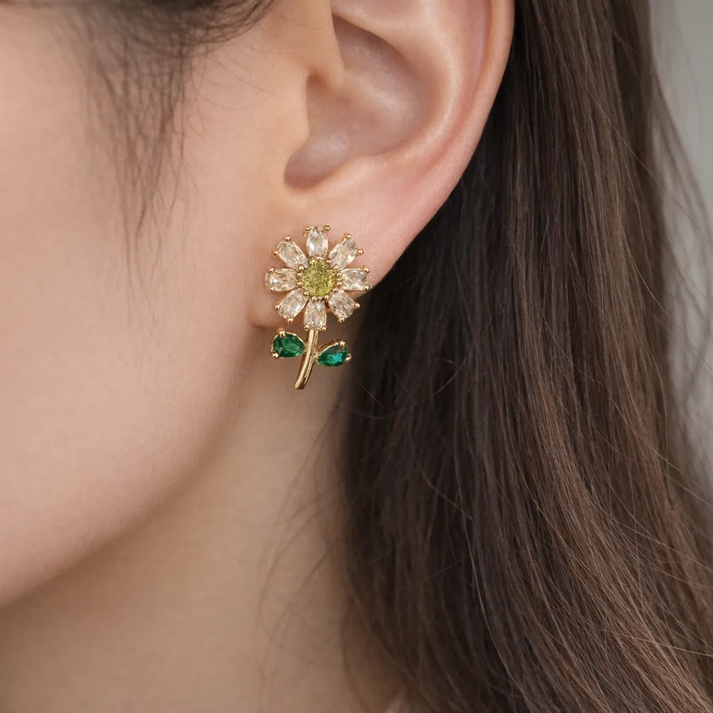 [Sunflower Spark Earrings] Sunflower Spark Earrings