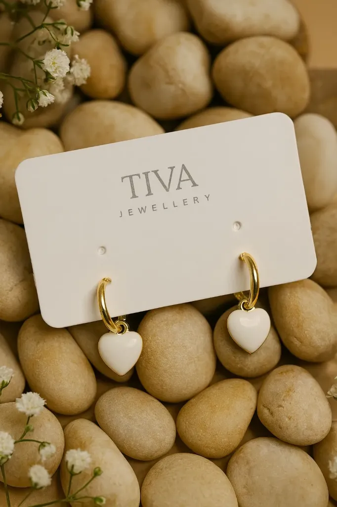 [Minimal Heart Hoop Earrings] Minimal Heart Hoop Earrings