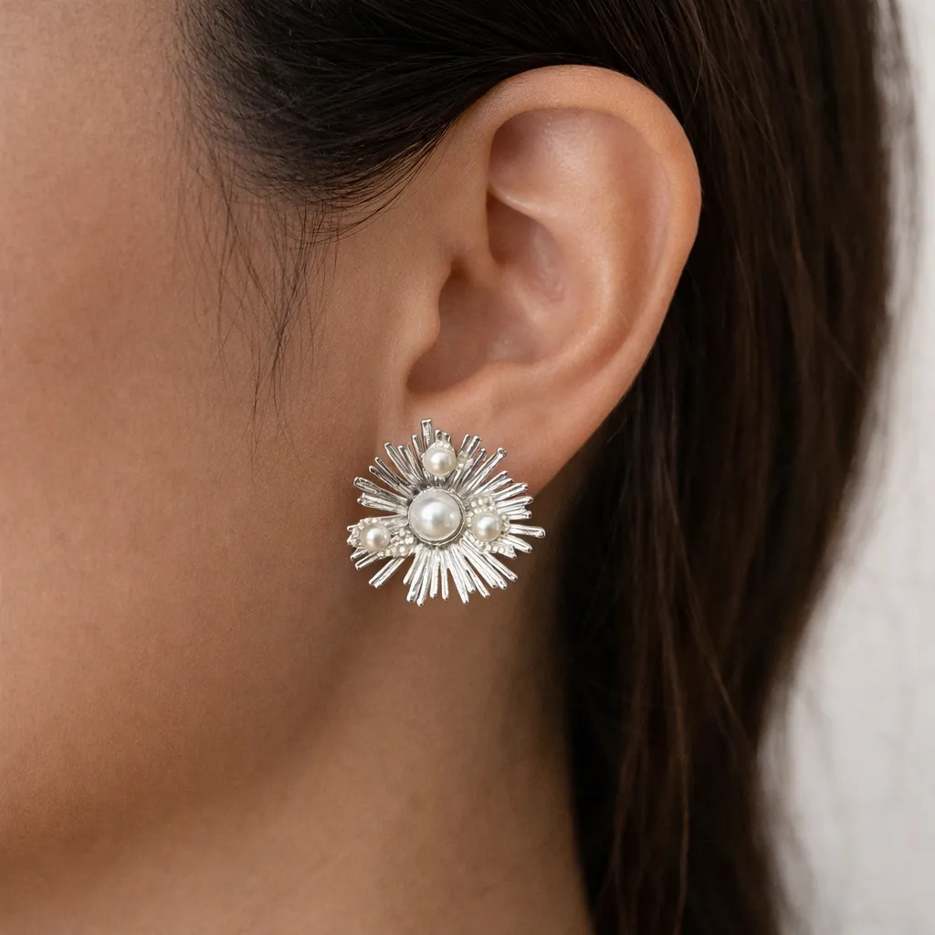Pearl Starburst Earrings