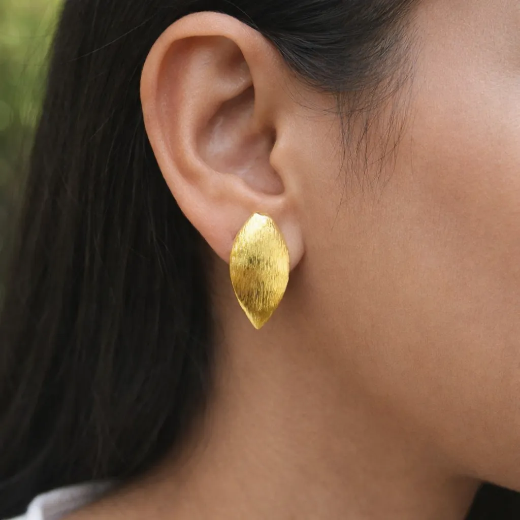 Luxe Gold Leaf Studs