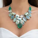 Emerald Quartz Finish Stones with Natural Abalone Shell