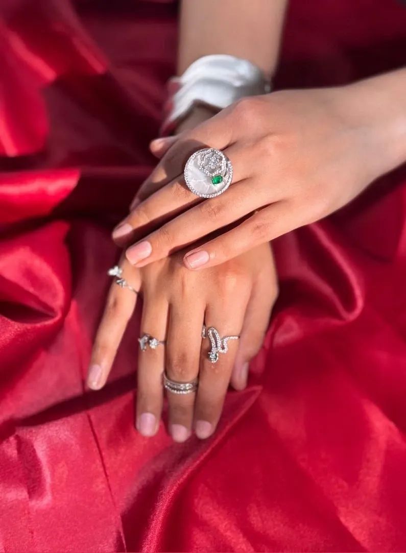 Oval Cameo Cocktail Ring