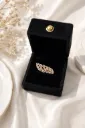leaf stoned ring