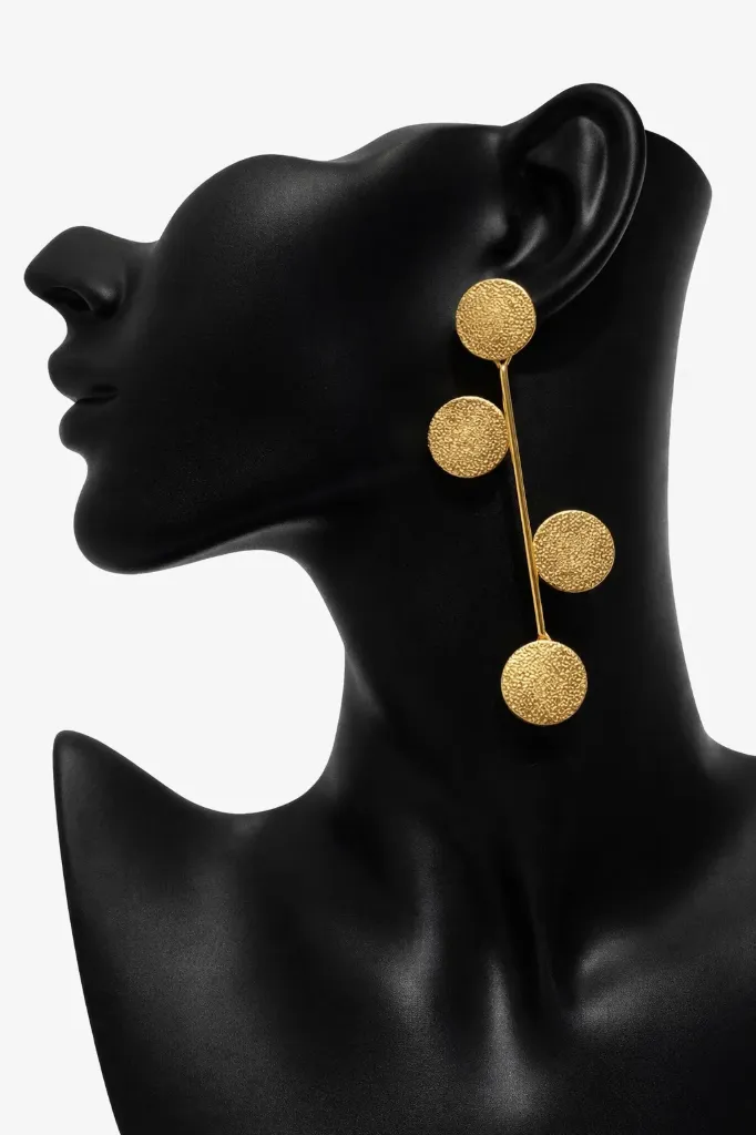Sculpted Golden Earrings