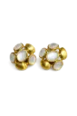 Cabochon Cluster Stud Earrings