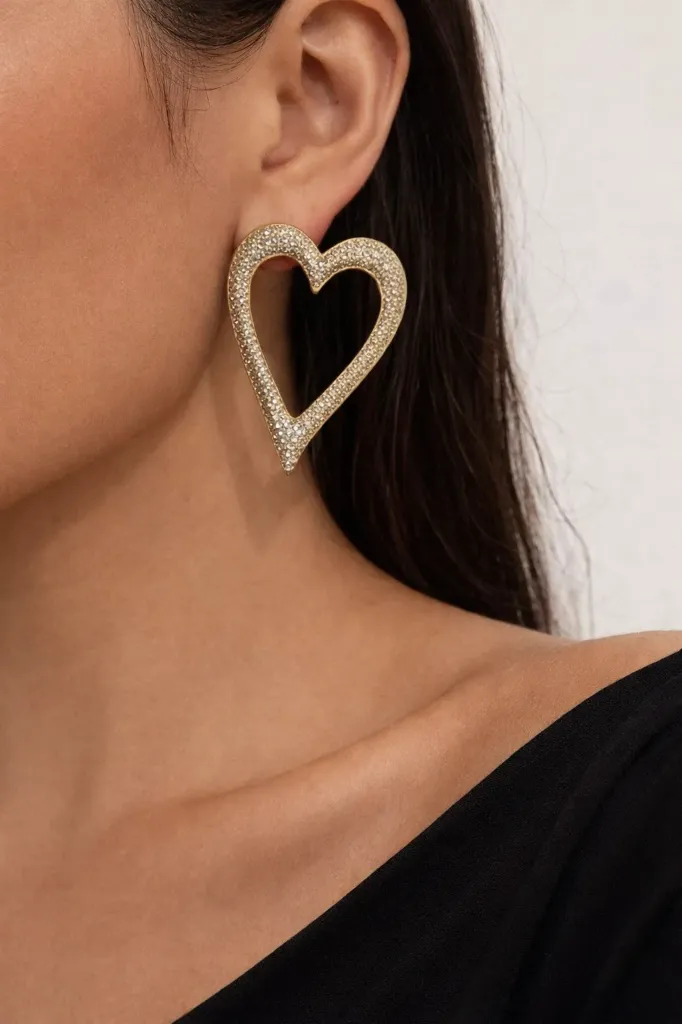 Aurora Crystal Heart Earrings