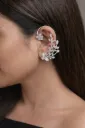 Silver Floral Ear Cuff