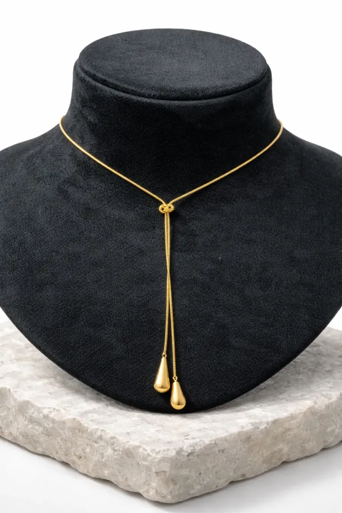 Gold Tassel Lariat Chain