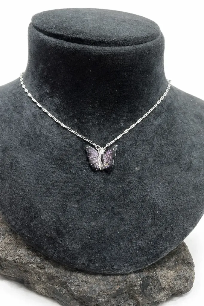 Butterfly silver chain