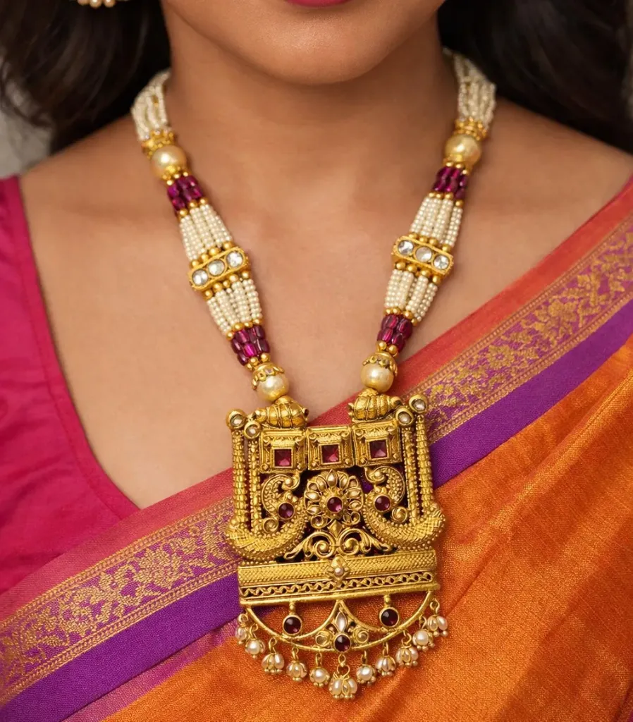 Temple Jewellery Neckpiece Set